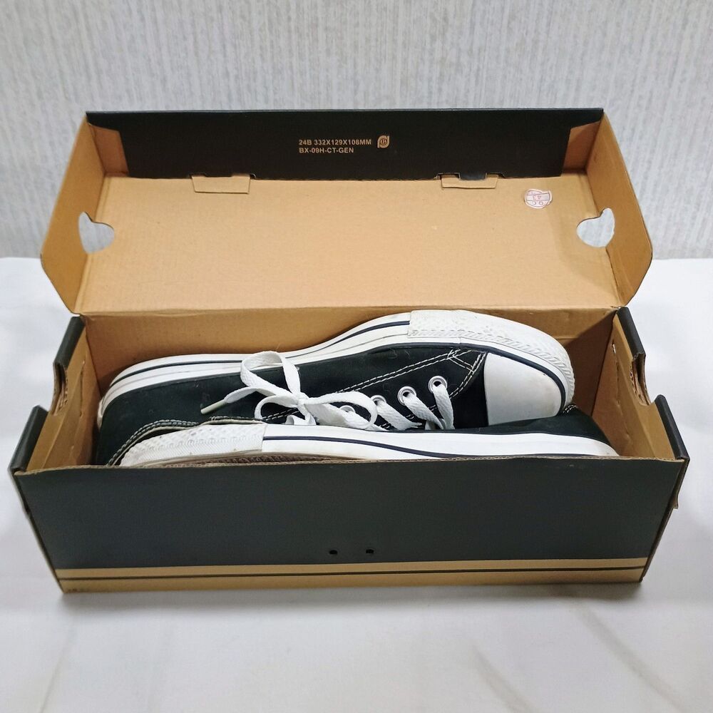 Converse Chuck Taylor All Star Ox Low Black Men 10 Women 12 Sneakers M9166 Box - Picture 8 of 9